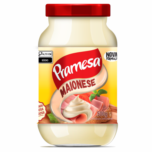 Maionese 500 vermelha rotulo amarelo
